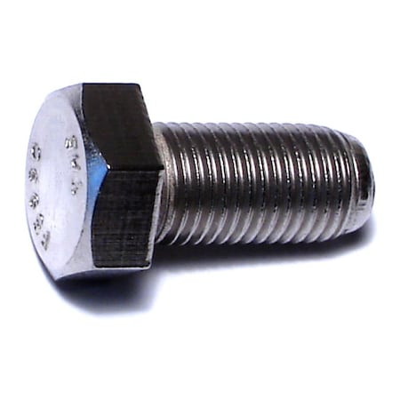 Midwest Fastener 18-8, 3/8"-24 Hex Head Cap Screw, Plain Stainless Steel, 3/4 in L, 8 PK 68022